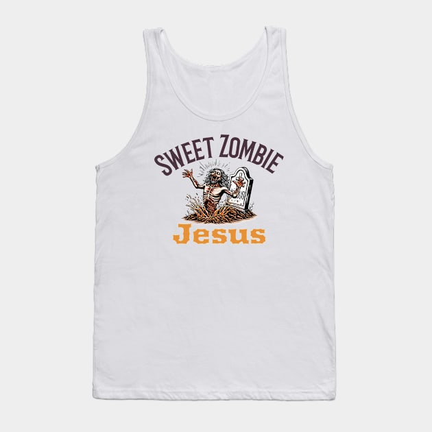 Sweet Zombie Jesus Tank Top by HeavyMetalCasualTees